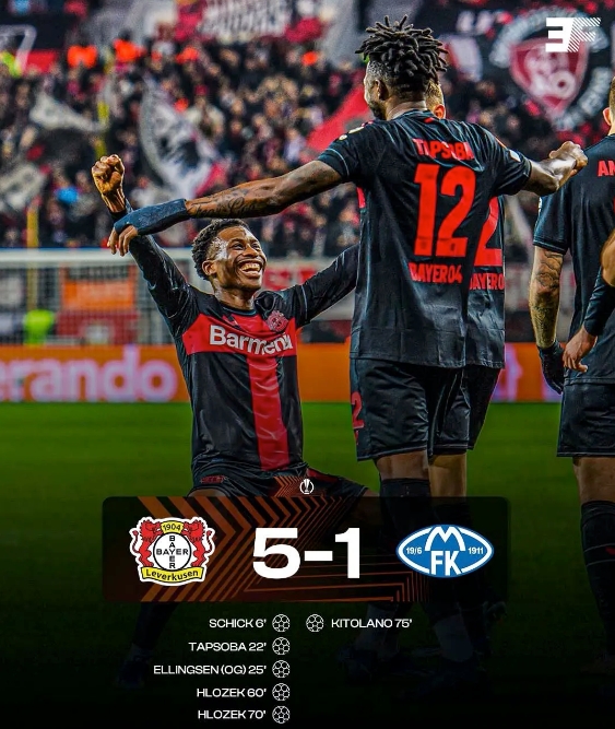 勒沃庫(kù)森全勝晉級(jí)！歐聯(lián)杯16強(qiáng)門票已拿下